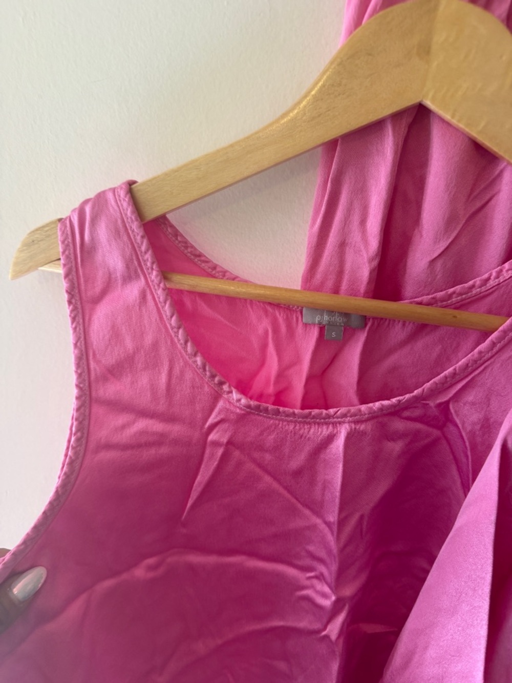 PJ HARLOW 3 pc set PINK Relaxed Wide-Leg Pants, tank and short sleeve top BUNDLE - Picture 6 of 10
